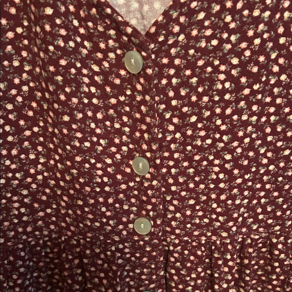 Arizona Jean Company Burgundy Floral Mini Dress - Picture 3 of 9